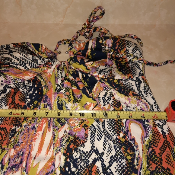 Chic Multicolor Halter Maxi Dress - Picture 8 of 11